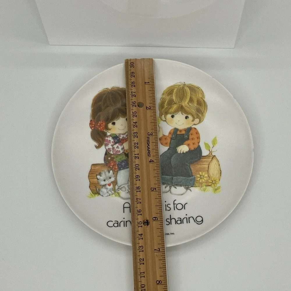 Vtg 70's Gentle Treasures Friendship Melamine Plate Kitschy Cottagecore‎